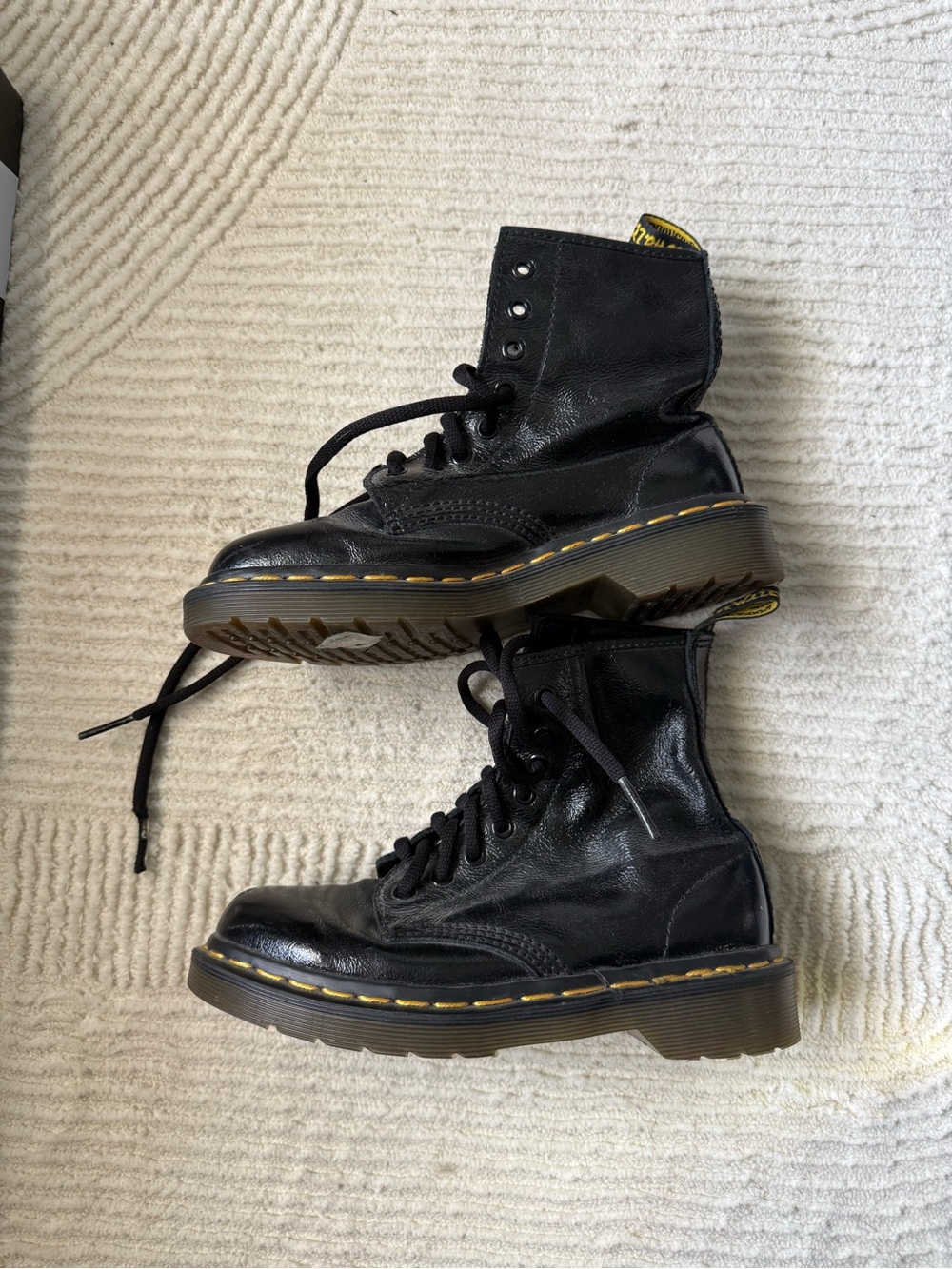 Vintage Dr. Martens Made in England 8 Eye Black Leather Boots UK 4 US 6 EU 37